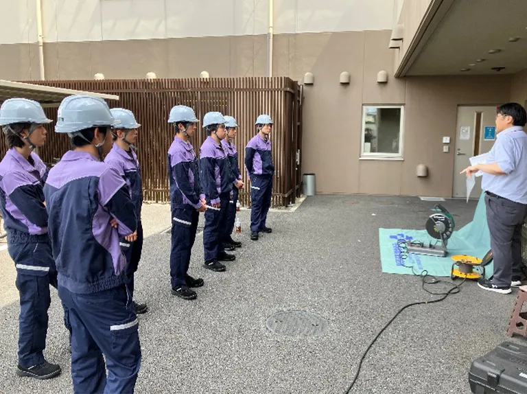安全教育の集合指導風景